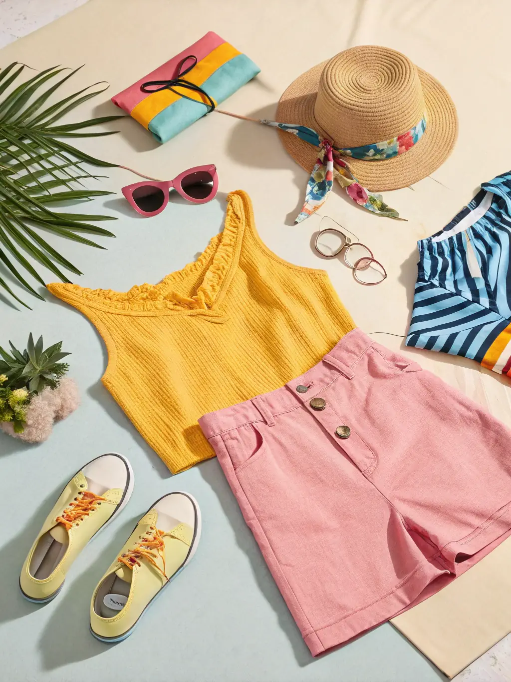 A stylish image featuring a trendy outfit and accessories, representing clothing coupons. The image should convey fashion and affordability.